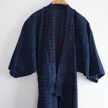 襤褸 刺し子 野良着 古布 藍染 絣 木綿 着物 クレイジーパターン ジャパンヴィンテージ リメイク素材 昭和の画像