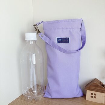 マイクロファイバー×ナイロン素材のバッグ（折り畳み傘、ペットボトル入れに）ラベンダー
