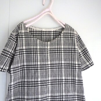 【値下、夏を先取りクリアランス】Tブラウス　チェックの画像