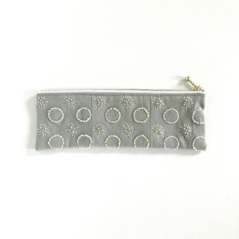 ポーチ［砂粒］right gray×salty lemonの画像