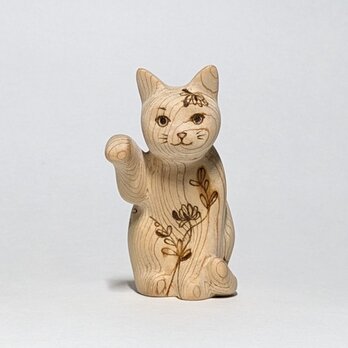 ちいさな招き猫〈レンゲ〉の画像