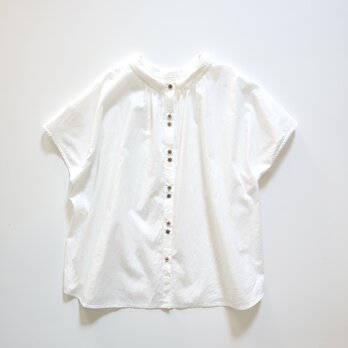 2wayタック&ギャザーブラウス (white)の画像