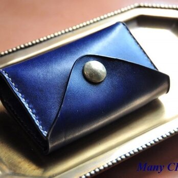 革の宝石・ルガトー・コインキャッチャー財布（紺）の画像