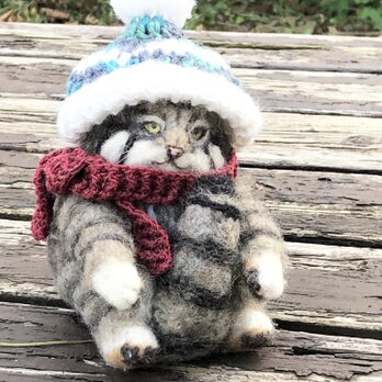 松山庭園美術館「猫ねこ展審査員特別賞受賞作品」羊毛フェルトの夢想するマヌルネコ子猫