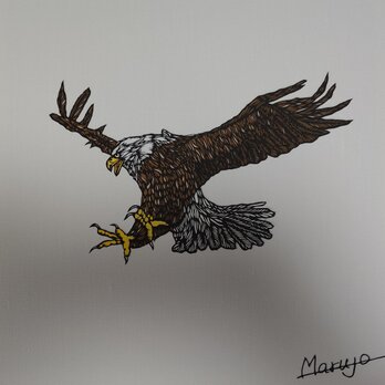 切り絵「白頭鷲」の画像
