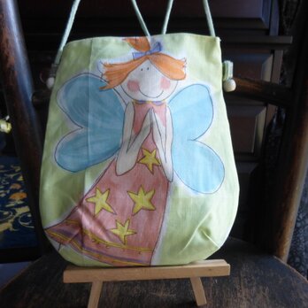 天使柄のキッズ用サコッシュ