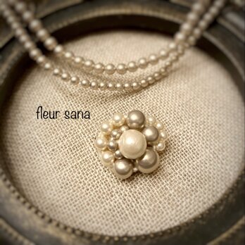 bubble motif  バブルモチーフのブローチ  cream・beigeの画像