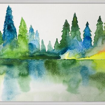 顔彩画・風景①の画像