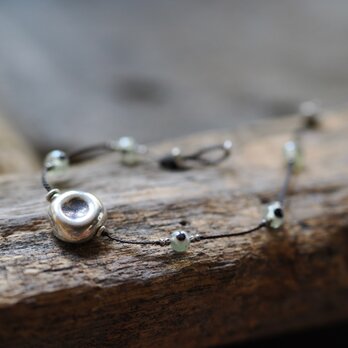 -Silver・Eyebeads- code braceletの画像