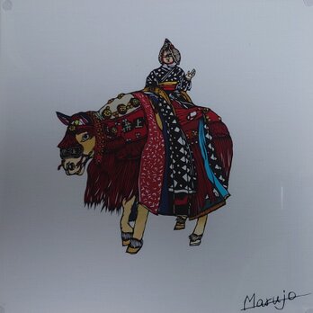 切り絵「盛岡チャグチャグ馬コ」の画像