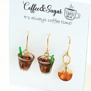 アイスコーヒーのピアスの画像