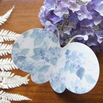紫陽花のちょうちょのカードの画像