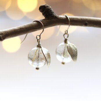 黄金の林檎 ゴールデンアップル｜ルチルクォーツ 天然石 ピアス／イヤリング｜14Kgf　— Golden Apples —