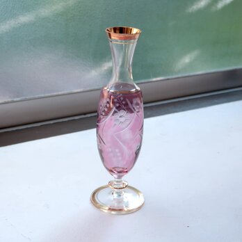 切子と金彩の花瓶-パープルの画像