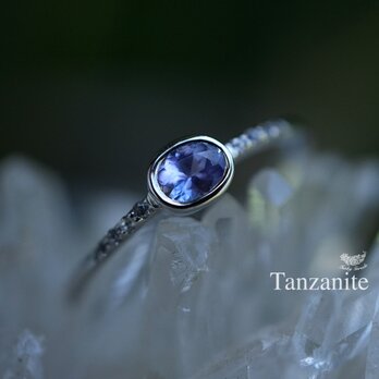 良質ゾイサイト★Tanzanite★シルバーリング1633の画像