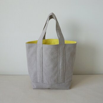 TOTE BAG -bicolor- (L) / lightgray × lemonの画像