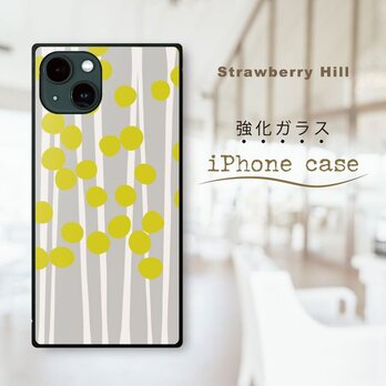 ドット ️ ストライプ 北欧 強化ガラスケース iPhone ケースの画像