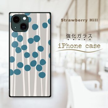 ドット ️ ストライプ 北欧 強化ガラスケース iPhone ケースの画像