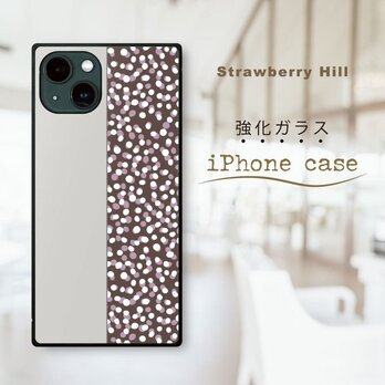 ドット 水玉  強化ガラスケース iPhone ケースの画像