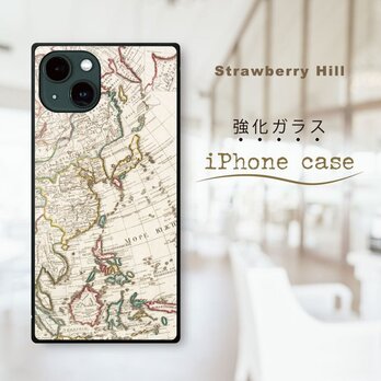 18世紀の古地図  強化ガラスケース iPhone ケースの画像