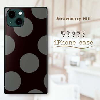 ドット  強化ガラスケース iPhone ケースの画像