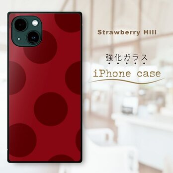 ドット  強化ガラスケース iPhone ケースの画像