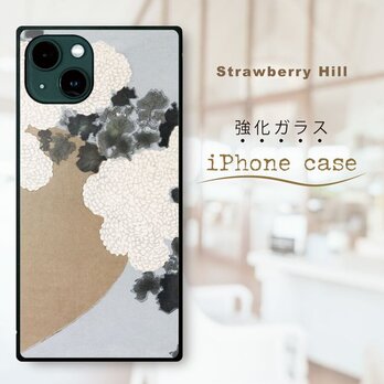 神坂 雪佳 和柄 花  強化ガラスケース iPhone ケースの画像