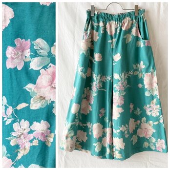 レディのためのロングキュロット：80cm（南国旅行：ピーコック）の画像