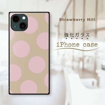 ドット  強化ガラスケース iPhone ケースの画像