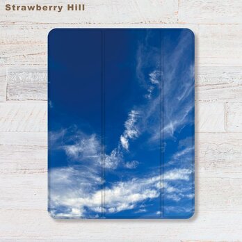 青空 雲  iPad カバー ケース ペン収納 軽量 背面クリアの画像