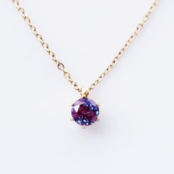 合成アレキサンドライトの3mmネックレス・サージカルステンレス　～Neon tetraの画像