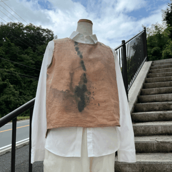播州織柿渋染めタンクトップ24052の画像