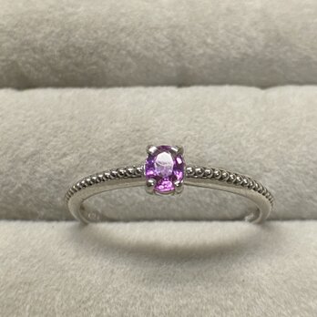 ピンクサファイヤ　シルバーリング　0.23ｃｔPINK SAPPHIREの画像
