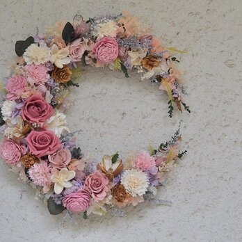 【敬老の日にも】ピンクムーンのwreathの画像