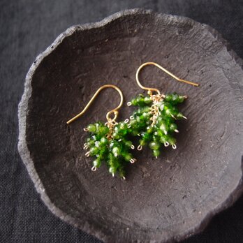 【K14gf】Chromediopside Earrings／クロムダイオプサイト フリンジピアスの画像