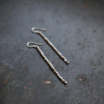 <受注製作> -Keshi pearl・Silver- long pierceの画像