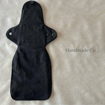 シンプルな布ナプキン longlongサイズ ブラック