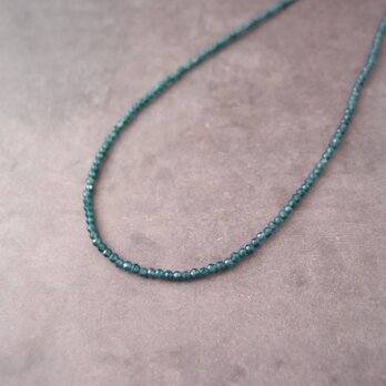 【SV・受注制作】Colored Stone Plane Necklace／Blue Green Jade（S size）の画像