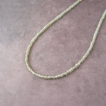 【K14gf】Colored Stone Plane Necklace／Green Apatite（M size）の画像