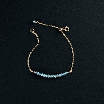 14kgf Aquamarine Stiick Bracelet Gift Boxの画像