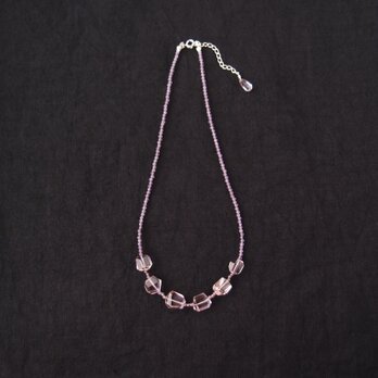 【SV】Ametrine × Pink Amethyst Necklace／アメトリン×ピンクアメジスト ネックレスの画像