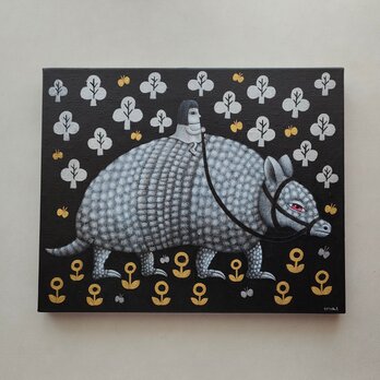 原画「おさんぽ」キャンバス F3号の画像
