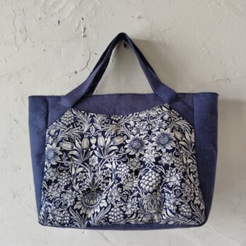 モリス*サンフラワー*  ネイビー*トートバッグ