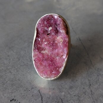 コバルトカルサイトドゥルジーシルバーリング#15