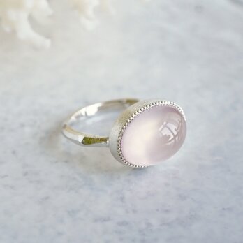 Pink quartz ring [OP774SV]の画像