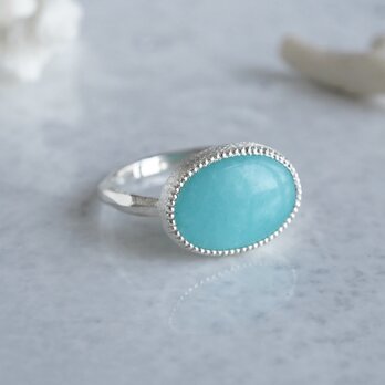 Amazonite ring [OP775SV]の画像