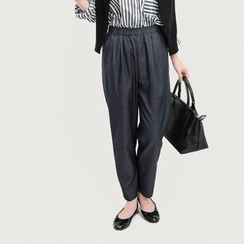 岡山デニム 色落ちしない濃紺 テーパードパンツ ●IRIS-TP●