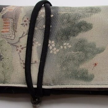 ７９０１　色留袖で作った和風財布・ポーチ　の画像