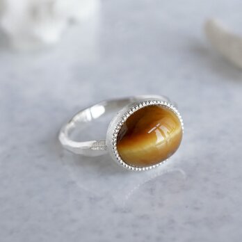 Tigers-eye ring [OP780SV]の画像