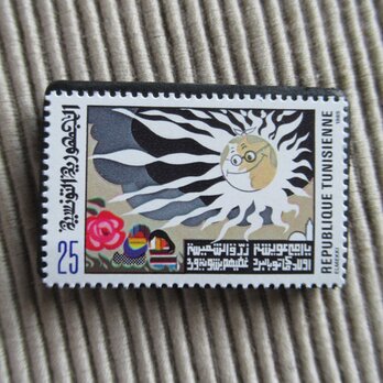 チュニジア共和国　童話切手ブローチ9903の画像